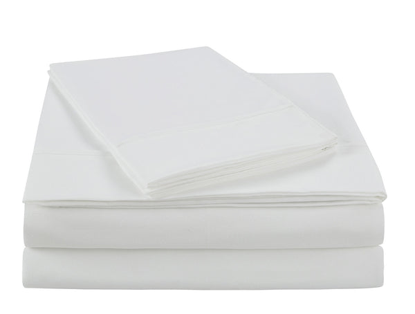 Fashions Beauty In Basic Solid Color Sheet set, Twin , Bright White