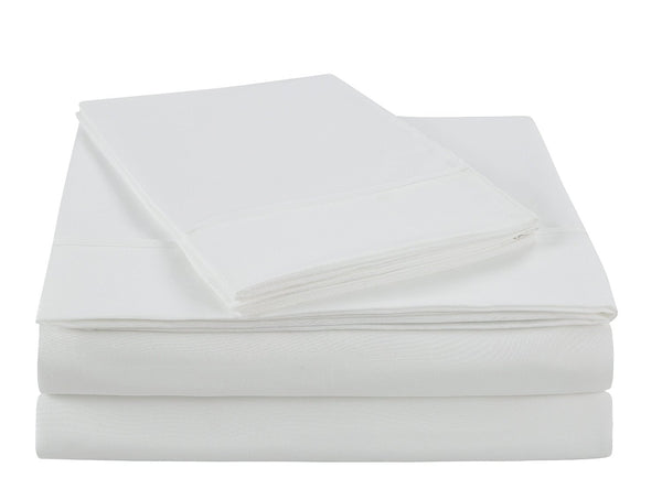 Fashions Beauty In Basic Solid Color Sheet set, Twin , Bright White